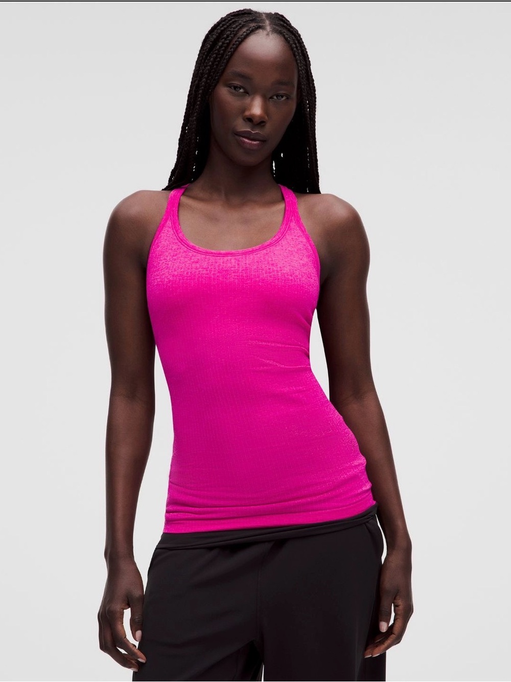 lululemon Ebb to Street Racerback Tank size 2 in Pink Flare Full Length